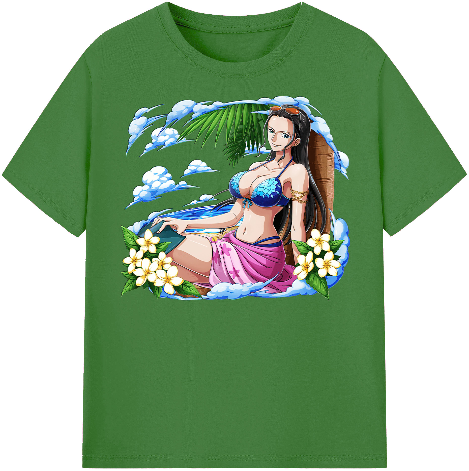 ワンピース ニコ・ロビン ONE PIECE Nico Robin レディースカジュアルプリントTシャツ（綿100％）